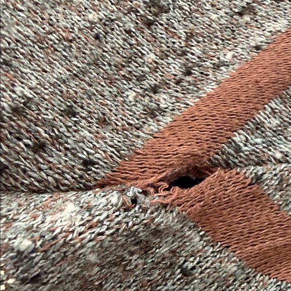 Source Unknown Brown and Gray Striped High-Low Knit Dress - Picture 4 of 4